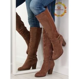 Salto alto marrom 103-GG cáqui castanho 1