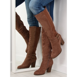 Salto alto marrom 103-GG cáqui castanho 2