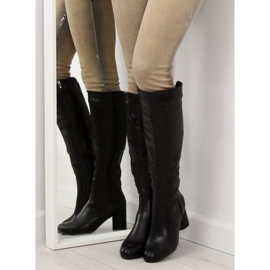 Botas de salto pretas A-11 pretas preto 1