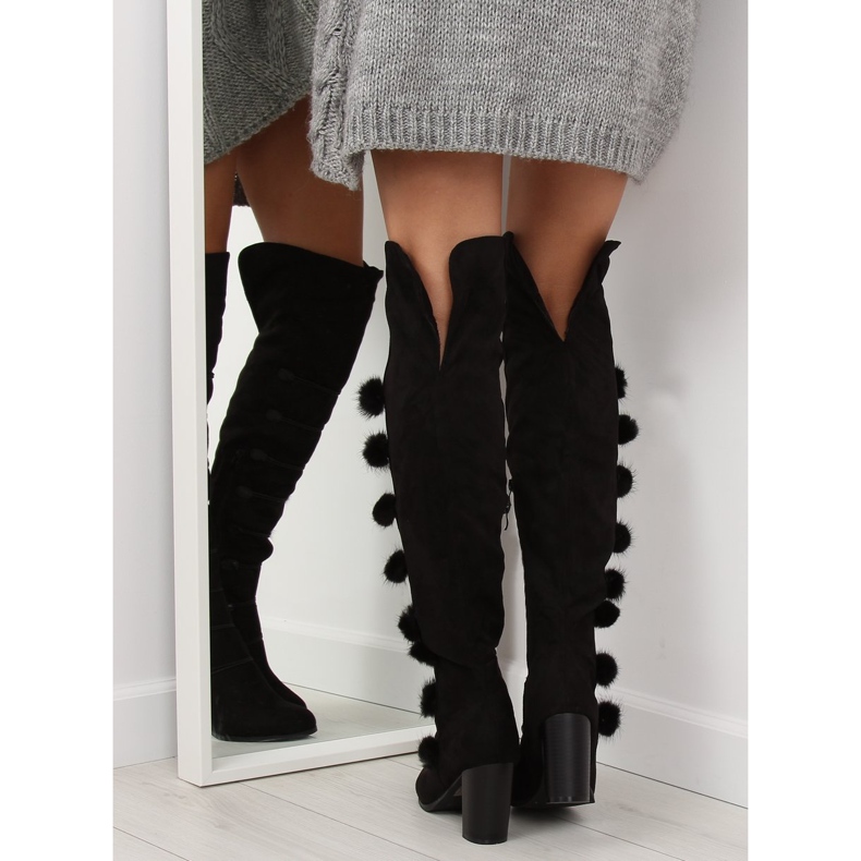 Botas de mosqueteiro pretas FC-H115 pretas preto 2