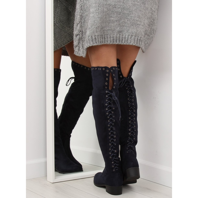 Botas mosqueteiro azul marinho LS182 azul-marinho 2