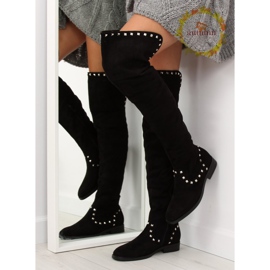 Botas pretas rasas T161 preto 1