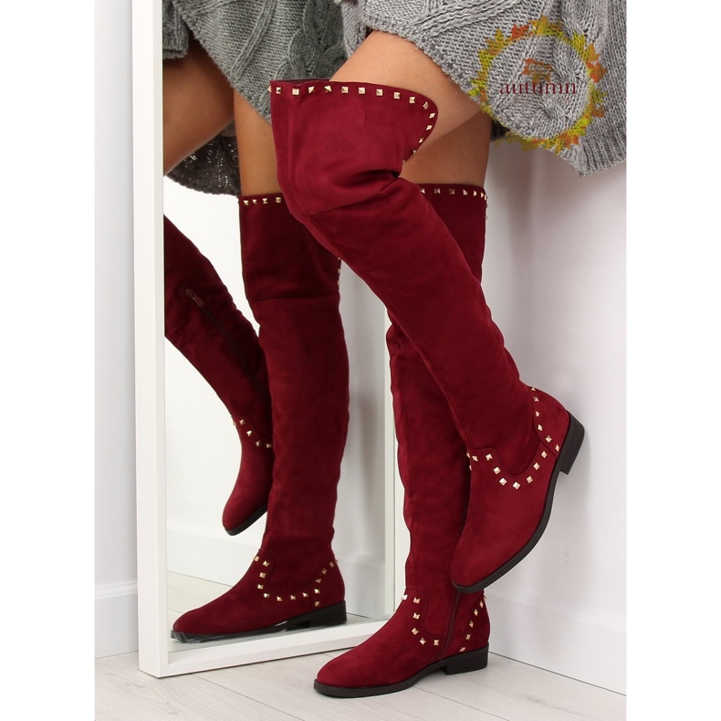 Botas cor de vinho T161 vermelho 1