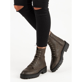 Corina Botas de trabalho elegantes verde 2