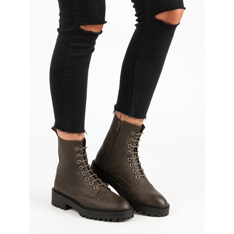 Corina Botas de trabalho elegantes verde 1