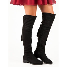 Seastar Botas pretas de mosqueteiro preto 1