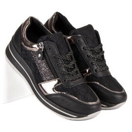 Kayla Tênis Femininos Elegantes preto 1