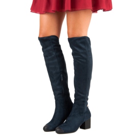 Botas de cano alto azul marinho da VINCEZA azul-marinho 1