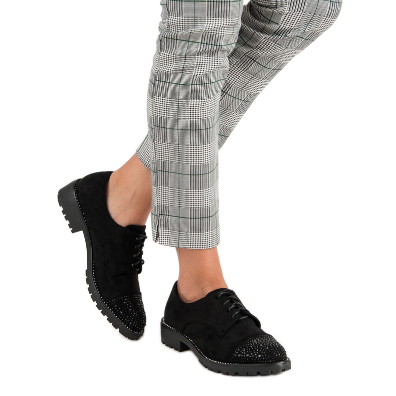 Bello Star Sapatos de camurça elegantes preto 2