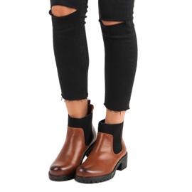 Botas Jodhpur elegantes da VINCEZA marrom 1