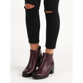 Botas Borgonha Vinceza de salto alto vermelho 1