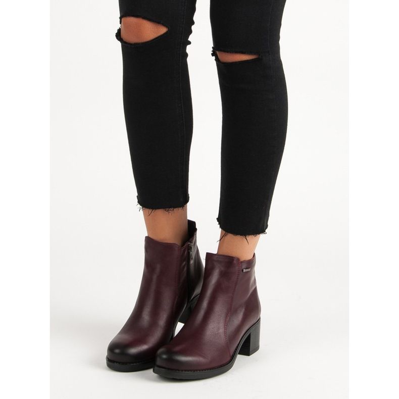 Botas Borgonha Vinceza de salto alto vermelho 1