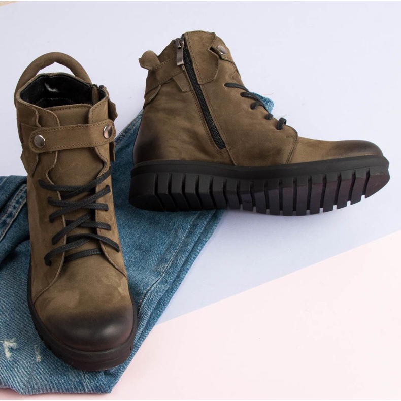 Botas trabalhadoras cáqui VINCEZA verde 1