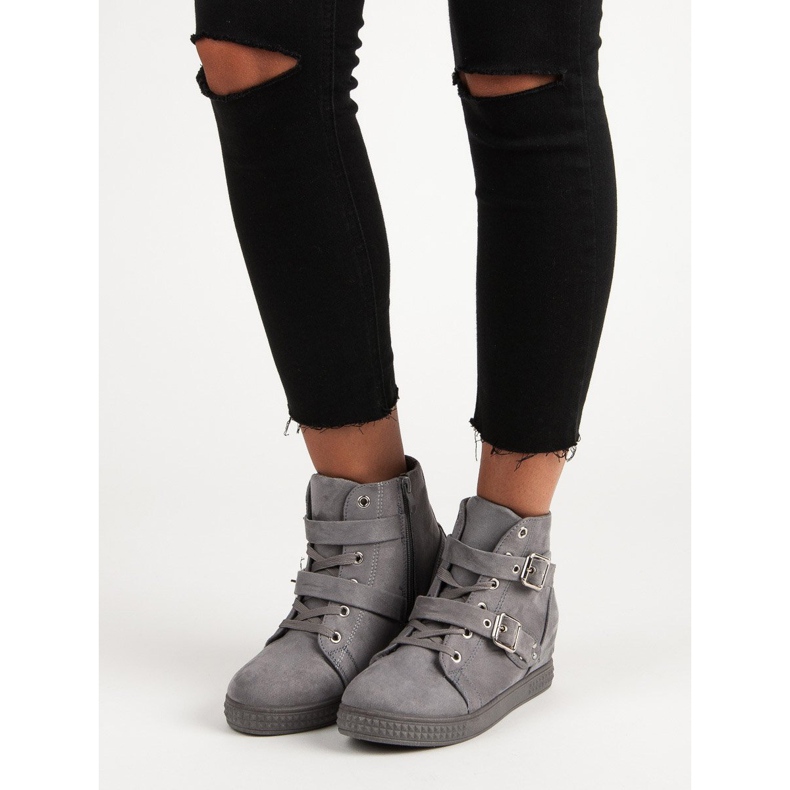 Super Me Tênis cinza com laços 1