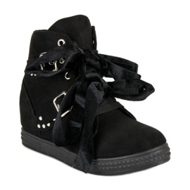 Super Me Tênis preto com laço 1 Super Me Tênis preto com laço 1