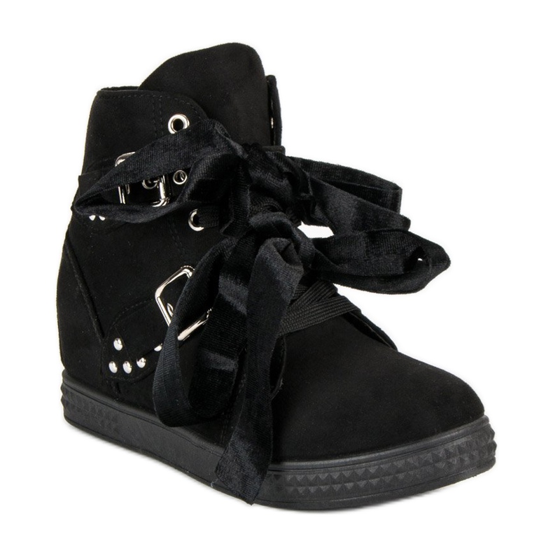 Super Me Tênis preto com laço 1 Super Me Tênis preto com laço 1