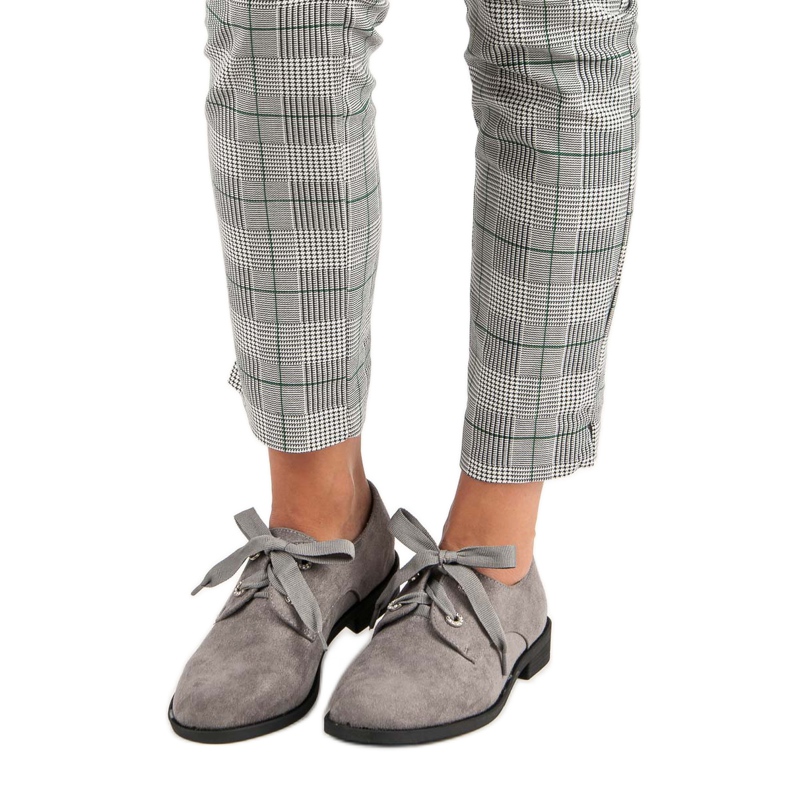 Bello Star Sapatos de renda cinza 1