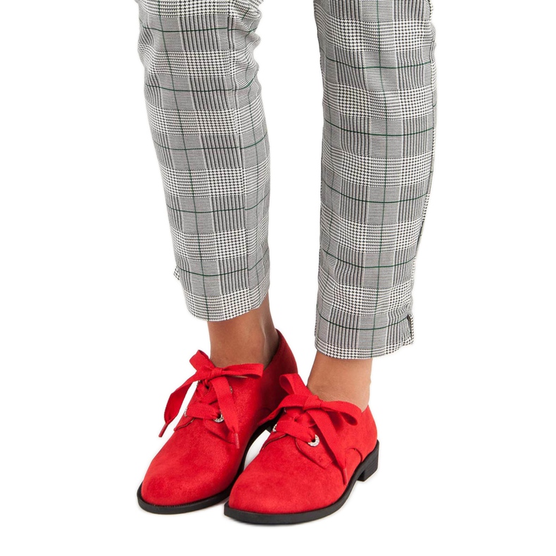 Bello Star Sapatos com cordões vermelhos 2