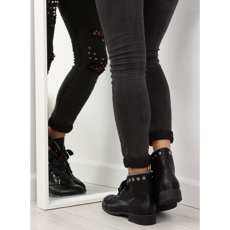 Botas pretas pretas para mulheres 17018-9 pretas preto 2