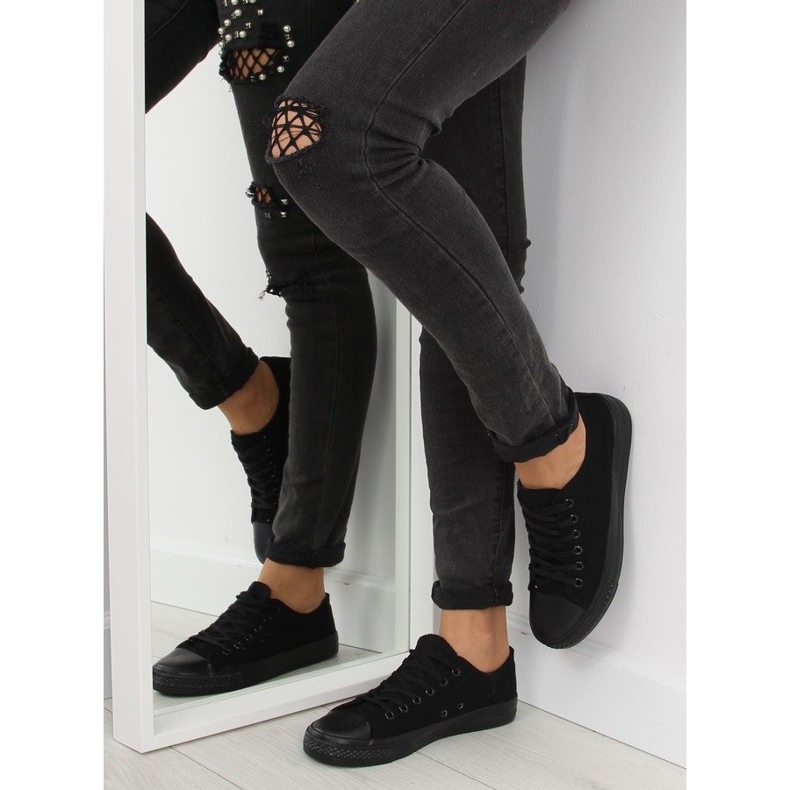 Tênis preto feminino monocromático NB176 Preto 1
