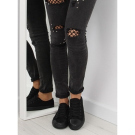 Tênis preto feminino monocromático NB176 Preto 2