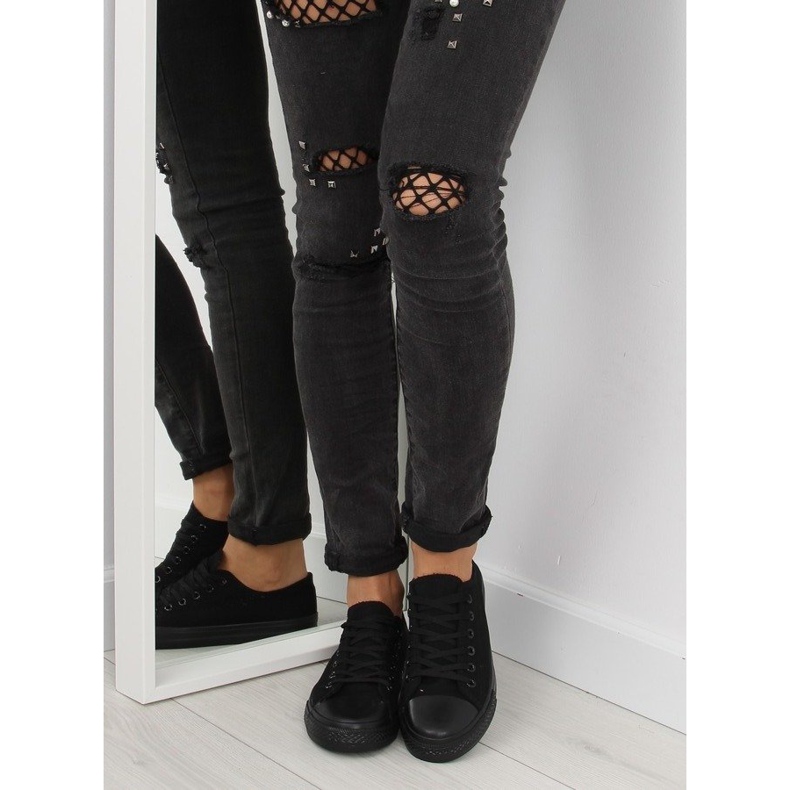 Tênis preto feminino monocromático NB176 Preto 2