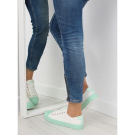 Tênis feminino branco e menta BL97P verde 1