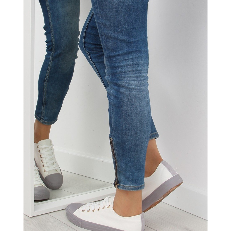 Tênis feminino branco e cinza BL97P BRANCO / CINZA 1