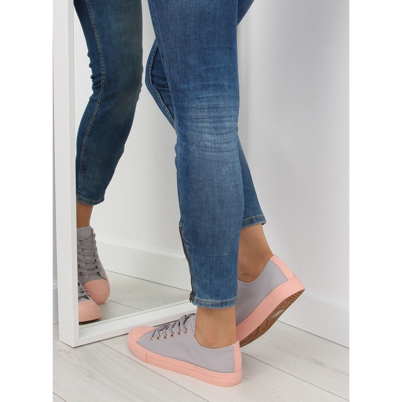 Tênis feminino cinza e rosa BL97P GREY / PINK 1