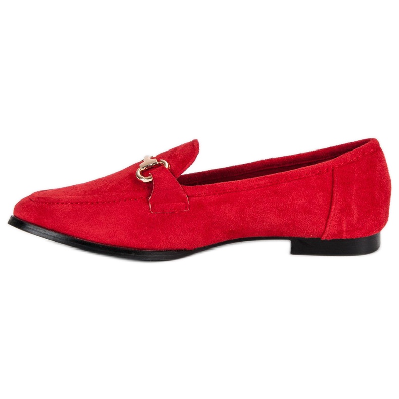 Mocassins de camurça deslizantes vermelho 1
