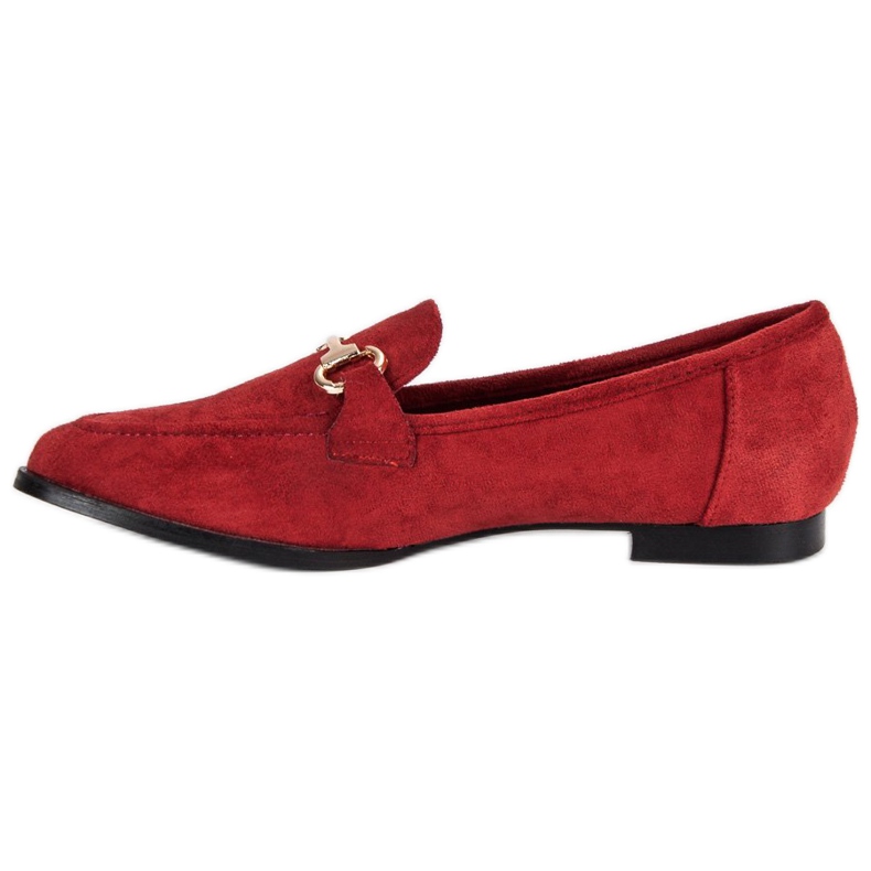 Mocassins de camurça deslizantes vermelho 1