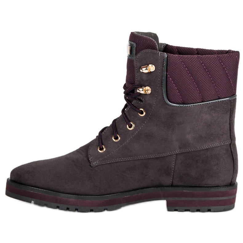 Lucky Shoes Trabalhadores de camurça cinza 1