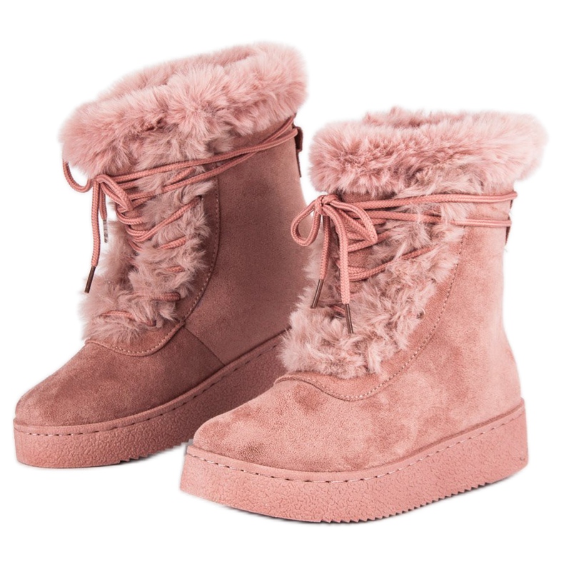 Botas de neve rosa 1