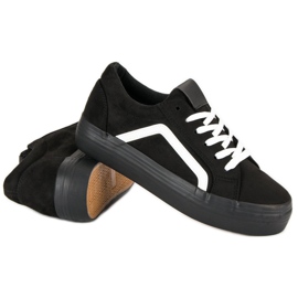 Sport Tênis de camurça preta preto 1