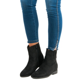 Lucky Shoes Botins de camurça com zíper preto 1 Lucky Shoes Botins de camurça com zíper preto 1