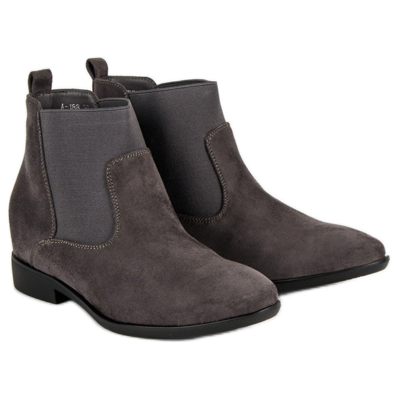 Lucky Shoes Botas Jodhpur elegantes cinza 1