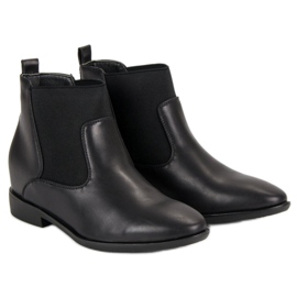 Lucky Shoes Botas Jodhpur elegantes preto 1