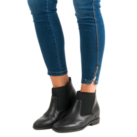 Lucky Shoes Botas Jodhpur elegantes preto 2