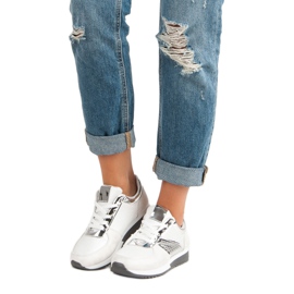 Sapatos esportivos elegantes branco 1