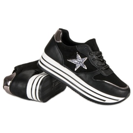 Tênis da moda na plataforma preto 1