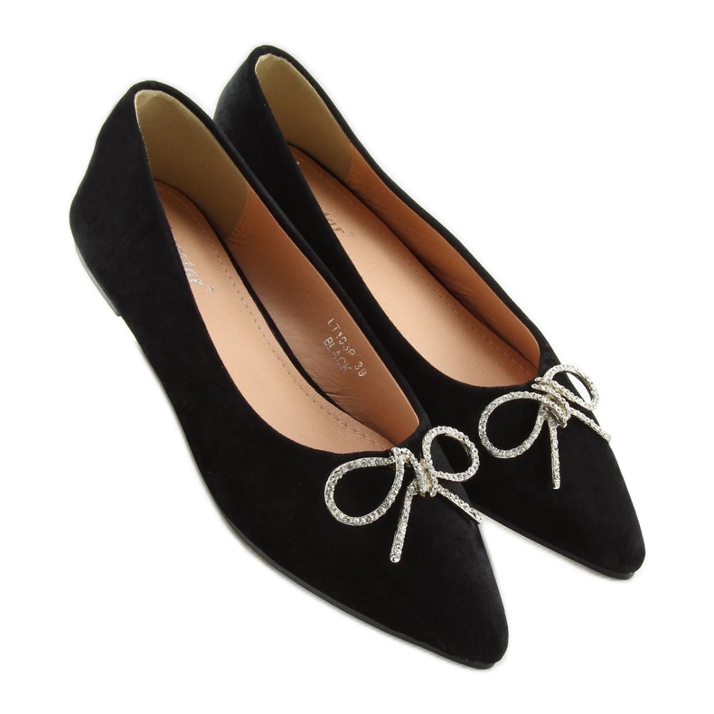 Bailarinas com pontas pretas LT103P Black preto 2 Bailarinas com pontas pretas LT103P Black preto 2