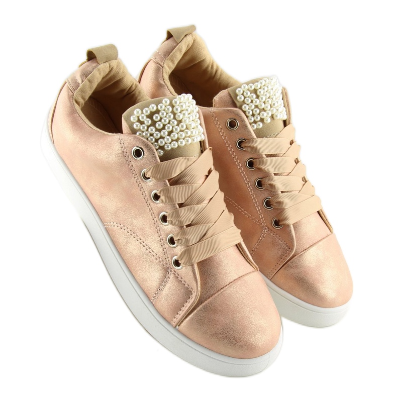 Tênis com pérolas rosa 88013 rosa 2 Tênis com pérolas rosa 88013 rosa 2