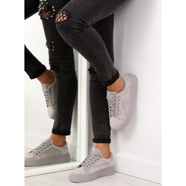 Tênis cinza AX03 cinza de sola alta 1