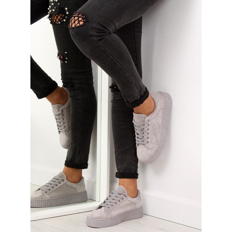 Tênis cinza AX03 cinza de sola alta 1