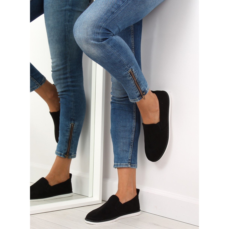 Tênis preto LA08P preto slip-on 1