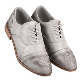 Super Me Sapatos elegantes com cordões cinza 1 Super Me Sapatos elegantes com cordões cinza 1