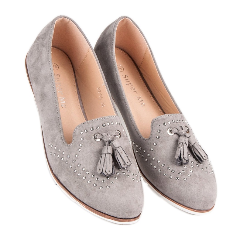 Super Me Senhores de camurça cinza 1