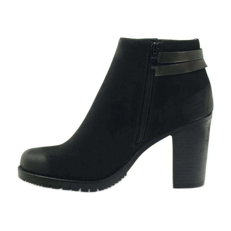 Filippo Botas femininas de salto alto com 8255 fivelas preto 2