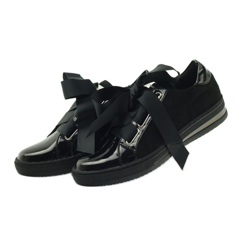 Palmilha de couro Creepers sapatos Filippo preto 4
