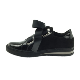 Palmilha de couro Creepers sapatos Filippo preto 2